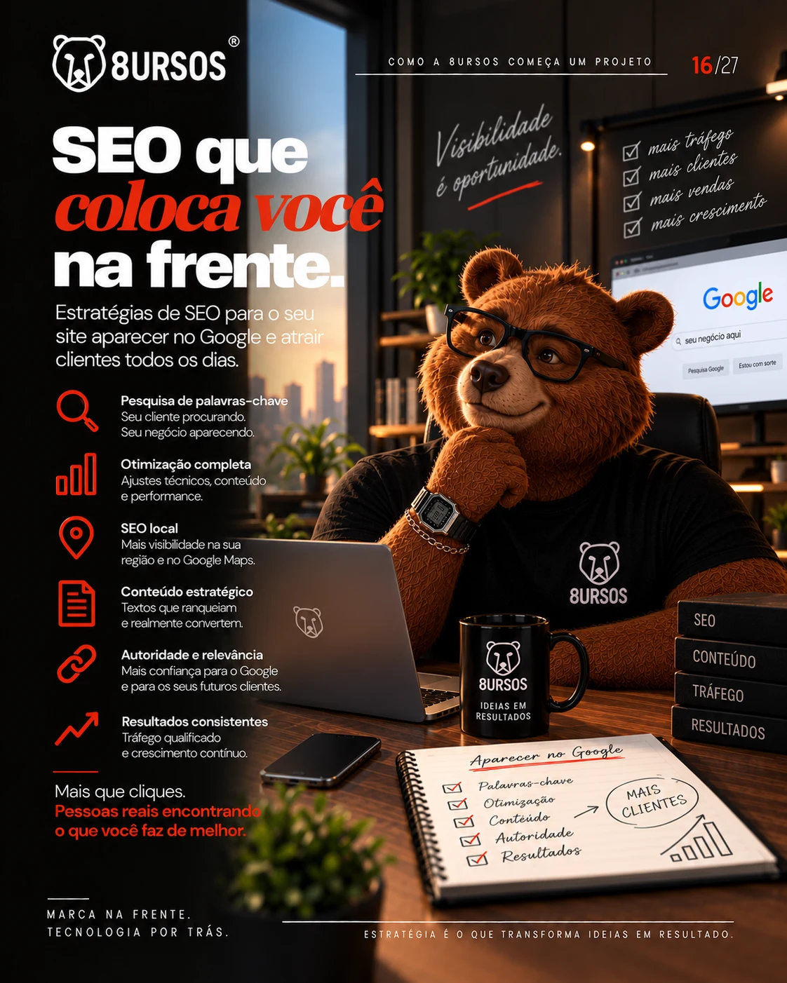 Card 16 de 27: SEO que coloca você na frente