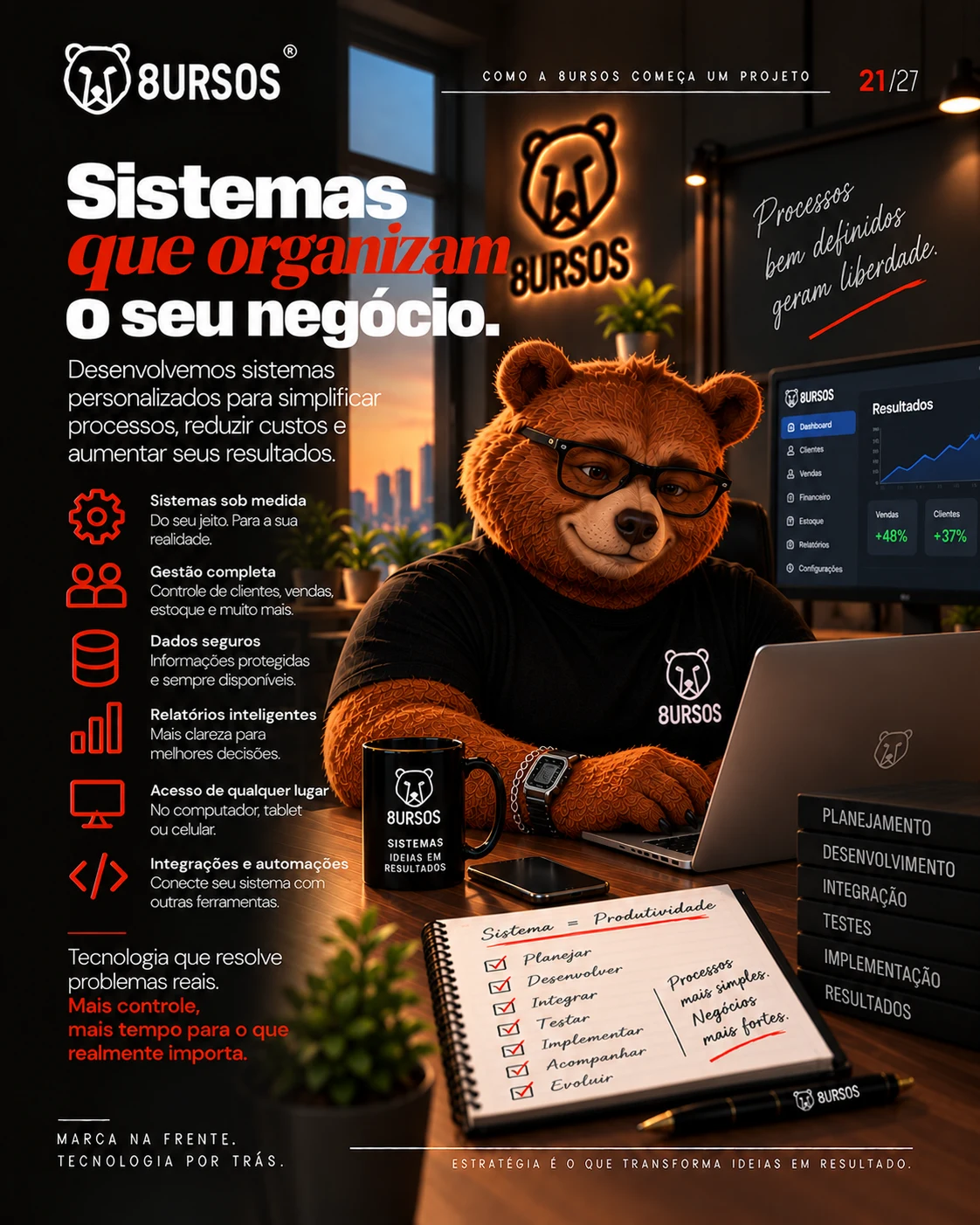 Card 21 de 27: Sistemas que organizam o seu negócio