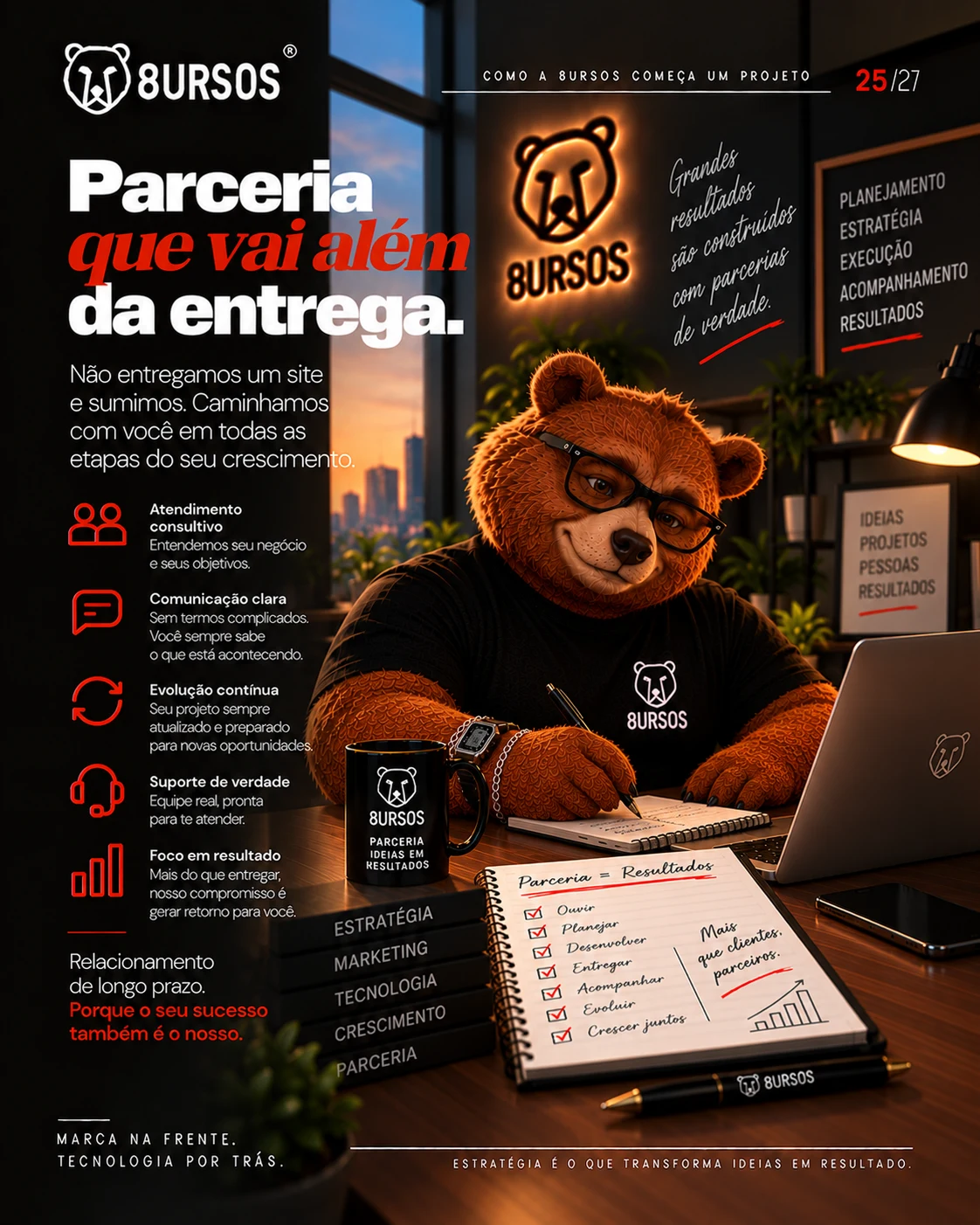 Card 25 de 27: Parceria que vai além da entrega