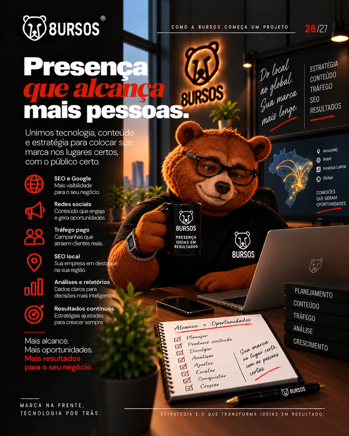 Card 26 de 27: Presença que alcança mais pessoas